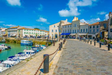 Saint Martin De Re, Fransa, 13 Mayıs 2017: Port Saint Martin de Re Frangı adlı görünümünü