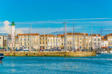 La Rochelle, Fransa, 12 Mayıs 2017: Görünüm, eski liman, La Rochelle, Frangı
