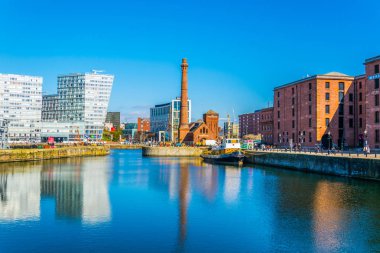 Albert dock ve liverpool, Englan pompa ev görünümü