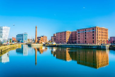 Albert dock ve liverpool, Englan pompa ev görünümü