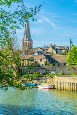 Stamford manzarası nehir Welland, Englan üzerinde
