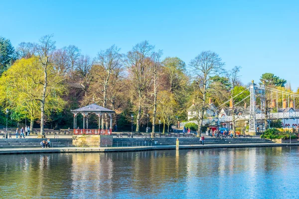 Uitzicht Rivier Promenade Van Dee Chester Englan — Stockfoto