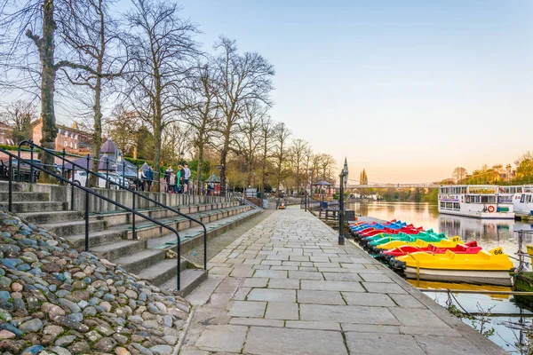 Uitzicht Rivier Promenade Van Dee Chester Englan — Stockfoto