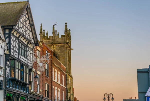 Traditionelle Hölzerne Häuser Chester Englan — Stockfoto