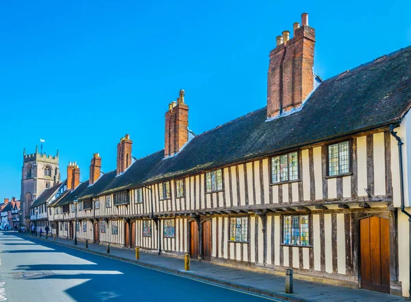 Uitzicht Guildhall Stratford Avon Englan — Stockfoto