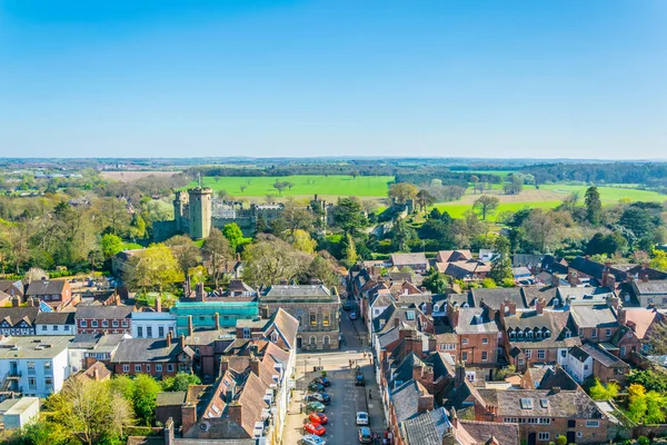 Vista Aérea Castelo Warwick Englan — Fotografia de Stock