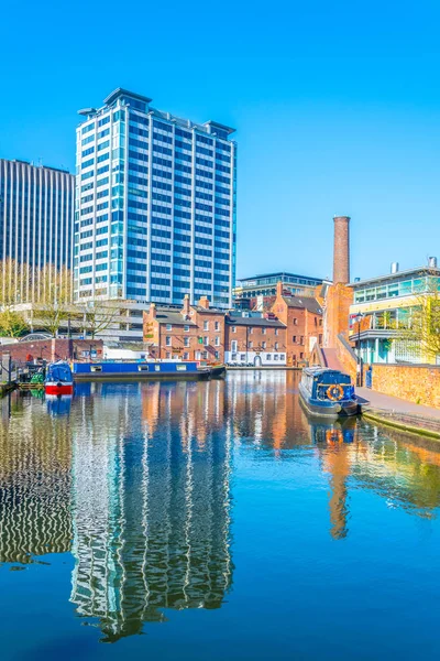 Boten Regentschap Wharf Birmingham Englan — Stockfoto