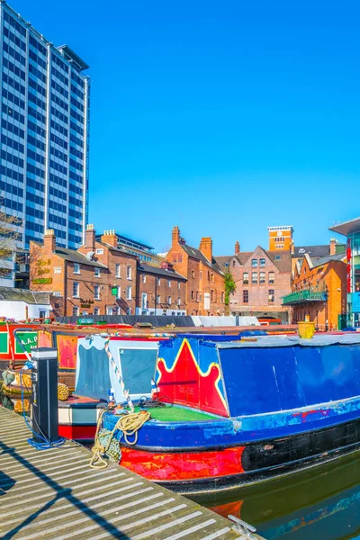 Båtar Regency Wharf Birmingham Englan — Stockfoto