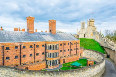 Lincoln Kalesi, Englan sur üzerinde görüntülendi Lincoln cathedral