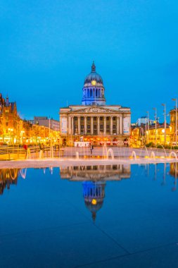 Belediye Binası Nottingham, Englan gece görünümü
