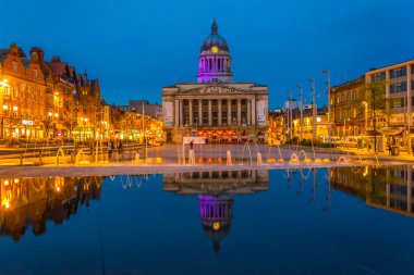 Belediye Binası Nottingham, Englan gece görünümü