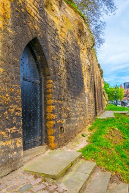 Mağaraların altından nottingham Kalesi, Englan görünümünü