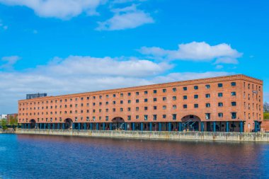 Albert dock Liverpool güneşli gün boyunca, Englan