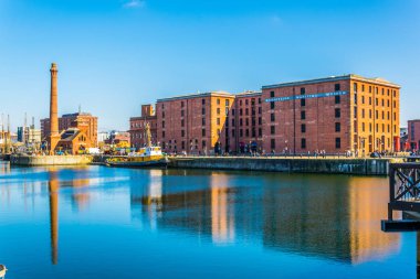 Albert dock ve liverpool, Englan pompa ev görünümü