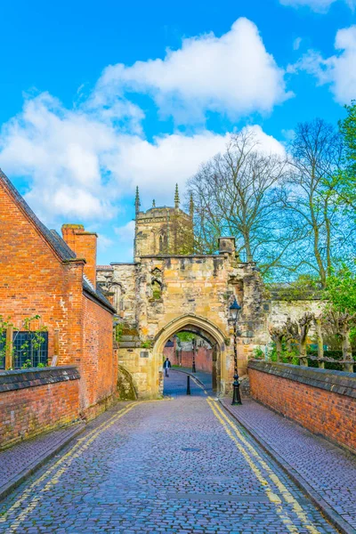 Fürst Rupert Tor Zur Burg Leicester Und Zur Kirche Der — Stockfoto