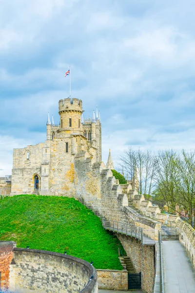 Stadtmauer Der Burg Lincoln Engl — Stockfoto