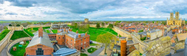 Panorama Von Lincoln Burg Und Kathedrale Englan — Stockfoto