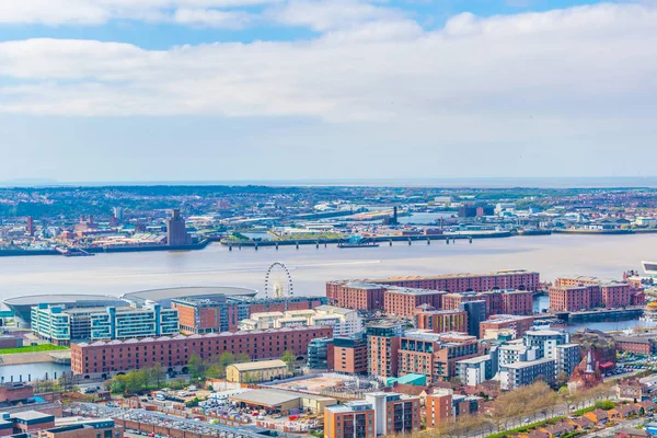 Vista Aérea Doca Albert Liverpool Inglaterra — Fotografia de Stock