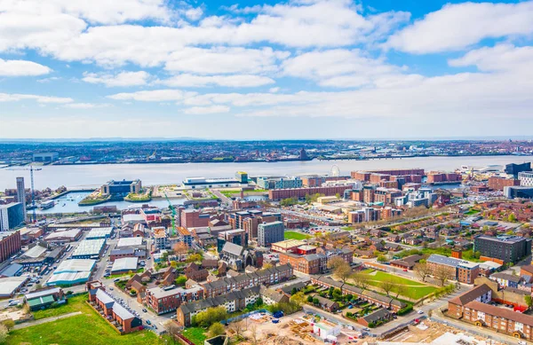 Vista Aérea Doca Albert Liverpool Inglaterra — Fotografia de Stock