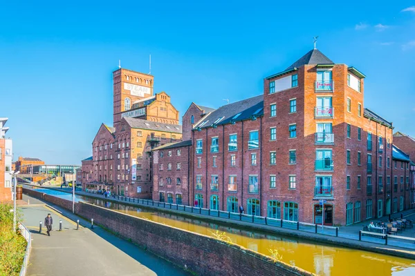 Chester Reino Unido Abril 2017 Vista Edificios Junto Canal Que —  Fotos de Stock