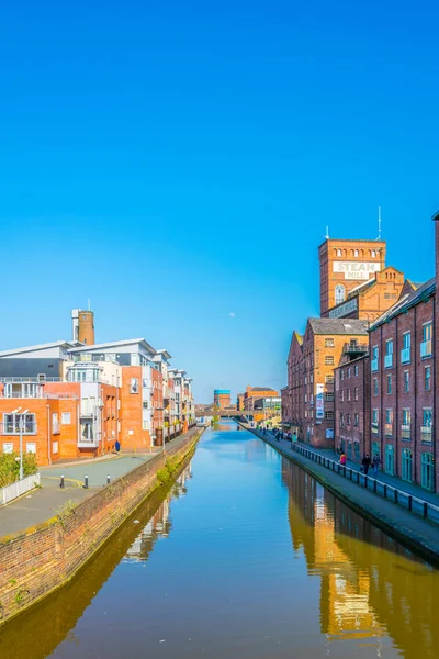 Chester Reino Unido Abril 2017 Vista Edificios Junto Canal Que —  Fotos de Stock