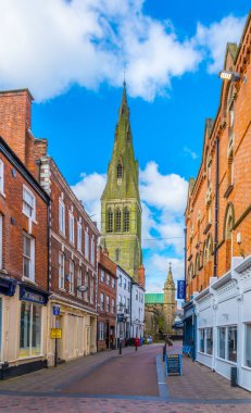 Leicester, Büyük Britanya, 10 Nisan 2017: guild hall ve leicester, Englan Katedrali
