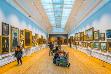 Nottingham, Birleşik Krallık, 11 Nisan 2017: iç Nottingham Kalesi, Englan içinde bir galeri