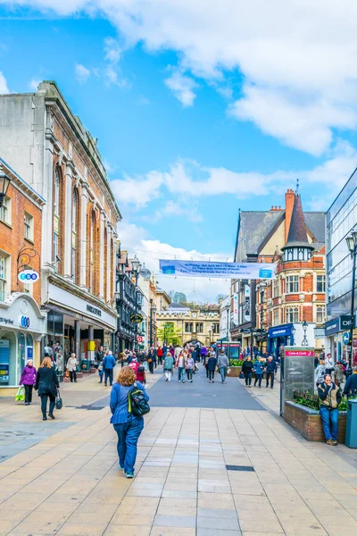 Lincoln United Kingdom April 2017 Menschen Gehen Lincoln Englan Auf — Stockfoto