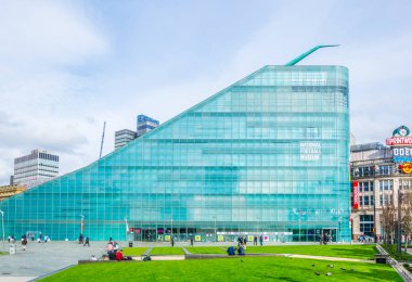 Manchester, Englan Milli Müze görünümünü Manchester, Büyük Britanya, 11 Nisan 2017: