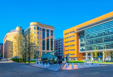 Birmingham, Englan merkezi kare görünümünü Birmingham, Birleşik Krallık, 9 Nisan 2017: