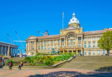 Birmingham, Birleşik Krallık, 9 Nisan 2017: Birmingham Müzesi ve Sanat Galerisi, Englan görünümünü