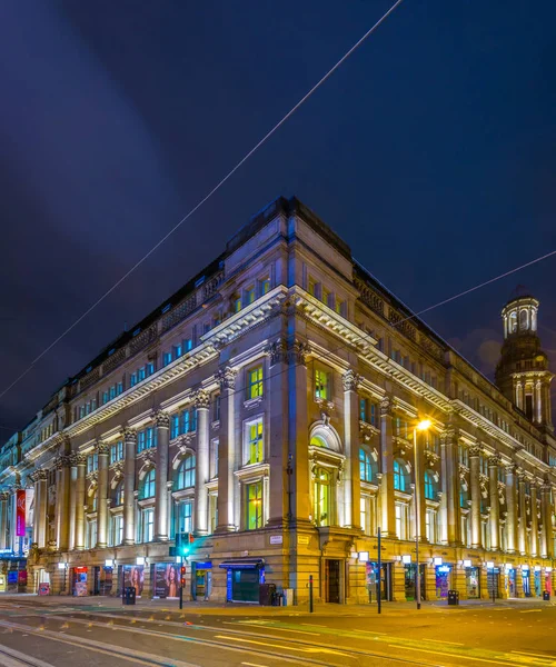 Manchester Wielka Brytania Kwietnia 2017 Wgląd Nocy Teatru Royal Exchange — Zdjęcie stockowe