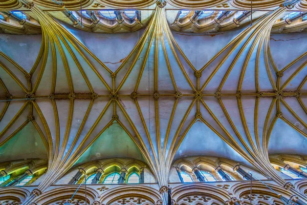 Lincoln Royaume Uni Avril 2017 Plafond Cathédrale Lincoln Angleterre — Photo