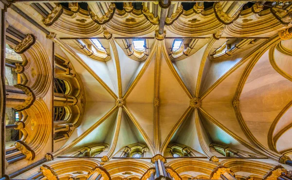 Lincoln Regno Unito Aprile 2017 Soffitto Della Cattedrale Lincoln Inghilterra — Foto Stock