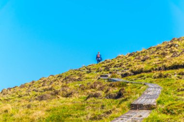 Glendalough, Irelan alt ve üst Gölü havadan görünümü