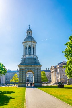 Campanile trinity college Kampüsü Dublin, irelan içinde
