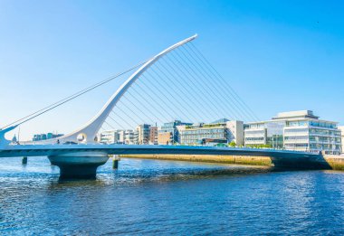 River Liffey Dublin, Irelan köprüden Samuel Beckett