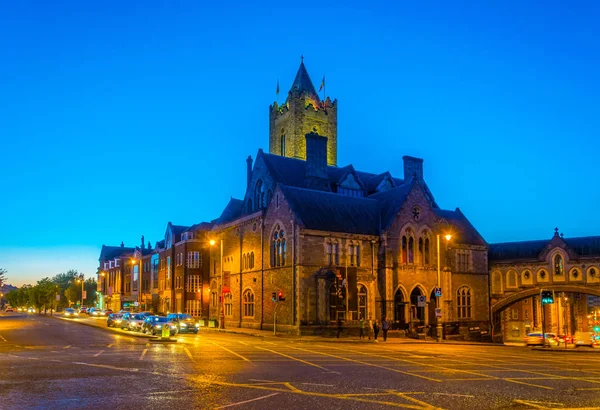 Nachtansicht Des Dublinia Gebäudes Dublin Irland — Stockfoto