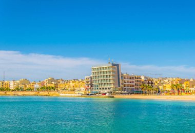 Birzebbuga, Malt Beach'te görünümünü