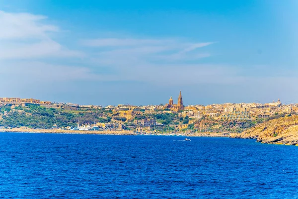 Вид Море Mgarr Острове Гозо Мальт — стоковое фото