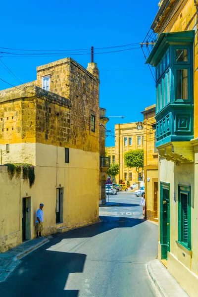Vista Uma Rua Estreita Victoria Rabat Gozo Malte — Fotografia de Stock