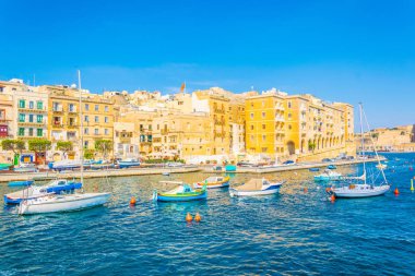 Görünümü grand harbour Marina şehir, Malt Birgu ve Senglea arasında