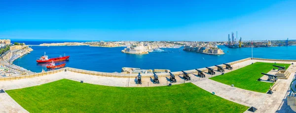 Салютная Батарея Напротив Города Бирмингем Фортами Анджело Сенглея Валье Мальте — стоковое фото