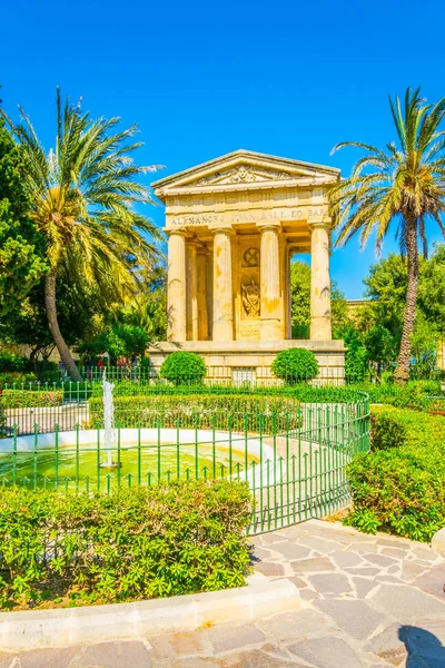 Veduta Antico Padiglione Nei Giardini Della Bassa Barrakka Valletta Malto — Foto Stock