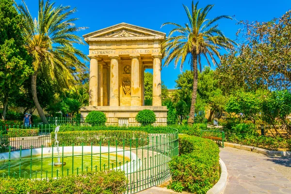 Veduta Antico Padiglione Nei Giardini Della Bassa Barrakka Valletta Malto — Foto Stock