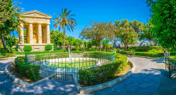 Veduta Antico Padiglione Nei Giardini Della Bassa Barrakka Valletta Malto — Foto Stock