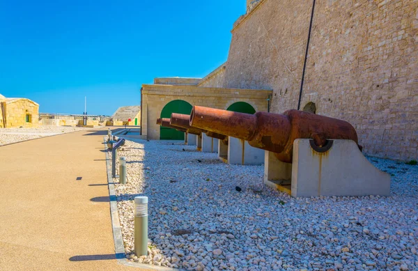 Utsikt Över Innergård Fort Saint Elmo Valletta Malt — Stockfoto