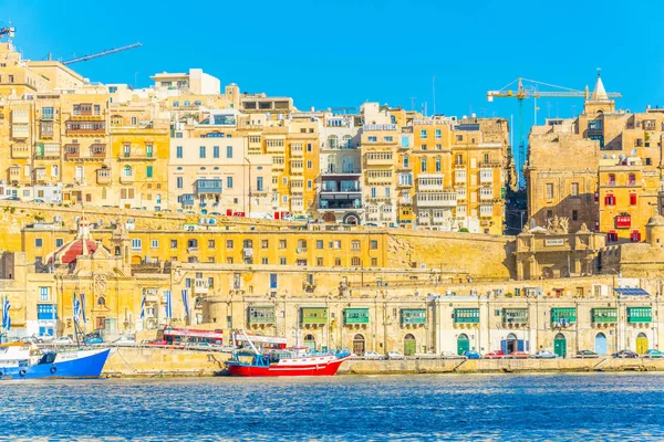 Coastline Valletta Con Porta Della Vittoria Valletta Malto — Foto Stock