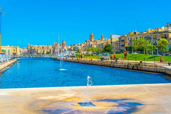 Küste Der Stadt Birgu Malz — Stockfoto