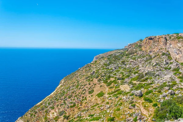 Vista Para Penhascos Dingli Malte — Fotografia de Stock